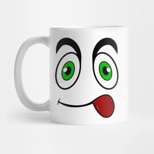 Cheeky Funny Face Cartoon Emoji Mug